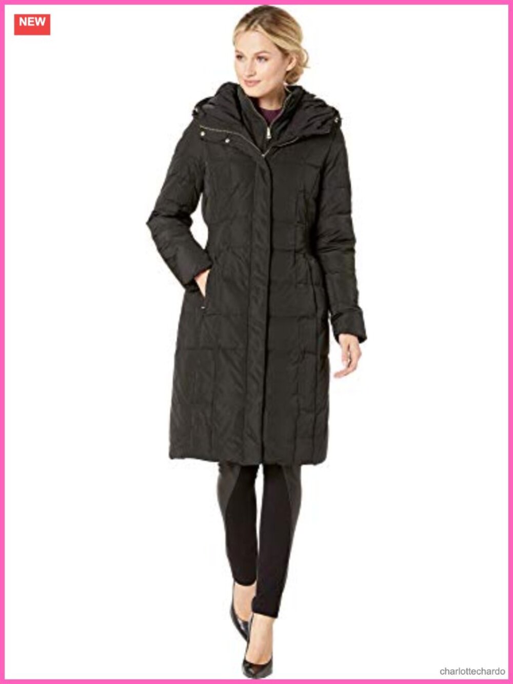 Long Quilted Puffer Down Jacket with Hood